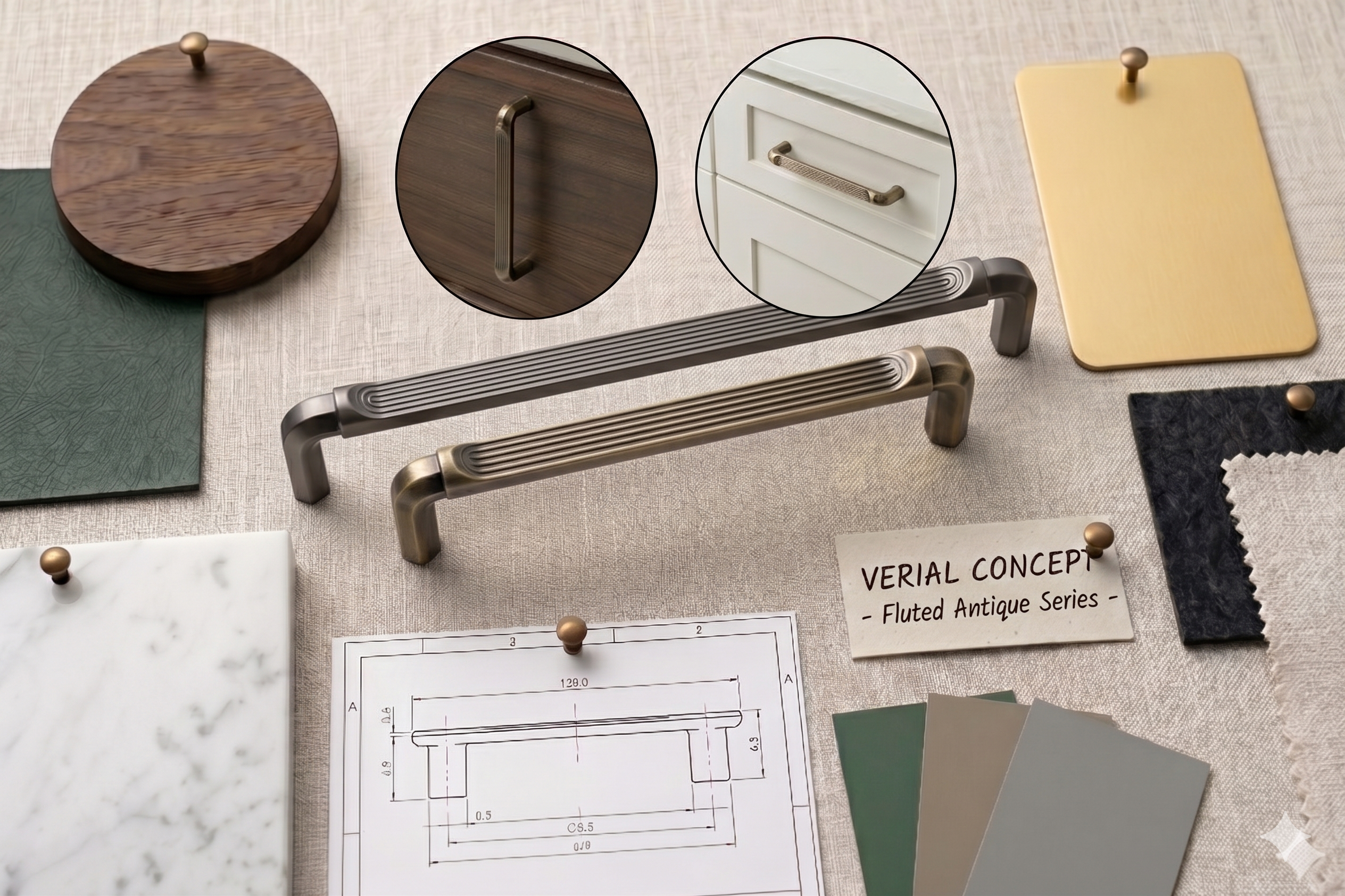 in.1909.32 Linea Antrasit mobilya kulbu mobilya kulbu antrasit detay 2 | furniture handle cabinet pull anthracite dark grey MIA detail 2