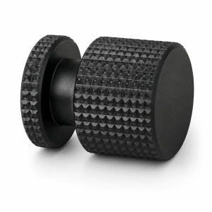 in.1927.04 Knurlo Mat Siyah mobilya düğme kulp mobilya düğmesi mat siyah | cabinet knob furniture knob matte black flat black MIA