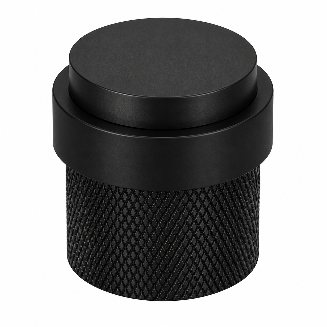 in.1804.04 Knurled Mat Siyah Stoper kapı aksesuarı mat siyah | door accessory door stopper door knob matte black flat black MIA